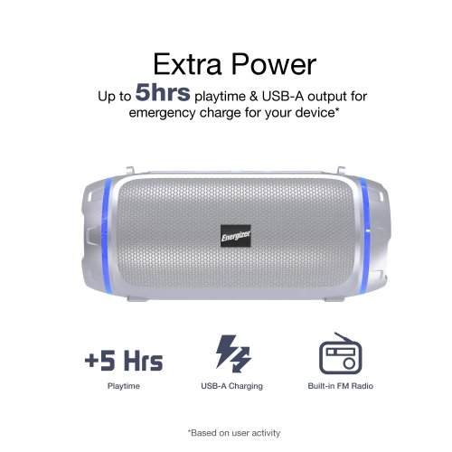 BT reproduktor Energizer BTS102 BK Portable Bluetooth Speaker Black